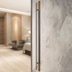 MANILLÓN TIPO H MOLETEADO - COBRE/GRIS PLOMO - 50" - MODULAR - ACERO INOXIDABLE 304 - MOD. L22 (SET) | www.jako.mx