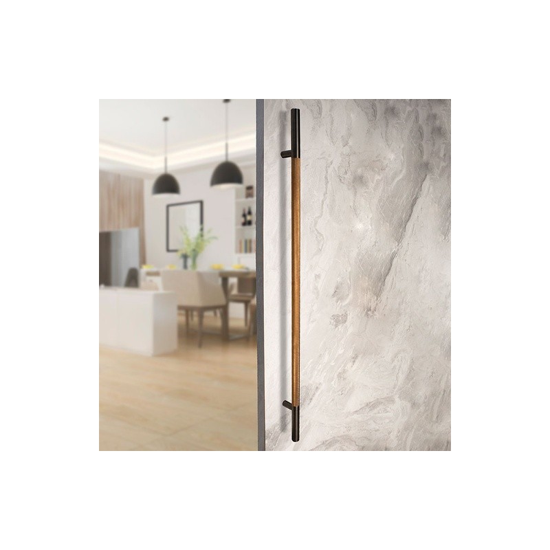 MANILLÓN TIPO H MOLETEADO - GRIS PLOMO / COBRE  - 50" - MODULAR - ACERO INOXIDABLE 304 - MOD. L22 (SET) | www.jako.mx