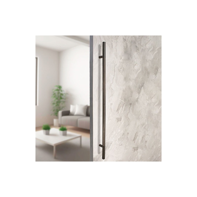MANILLÓN TIPO H MOLETEADO - GRIS PLOMO - LONGITUD 50" - MODULAR - ACERO INOXIDABLE 304 - MOD. L22 (SET) | www.jako.mx