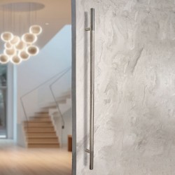 MANILLÓN TIPO H  MOLETEADO - SATÍN - LONGITUD 50" - MODULAR - ACERO INOXIDABLE 304 - MOD. L22 (SET) | www.jako.mx