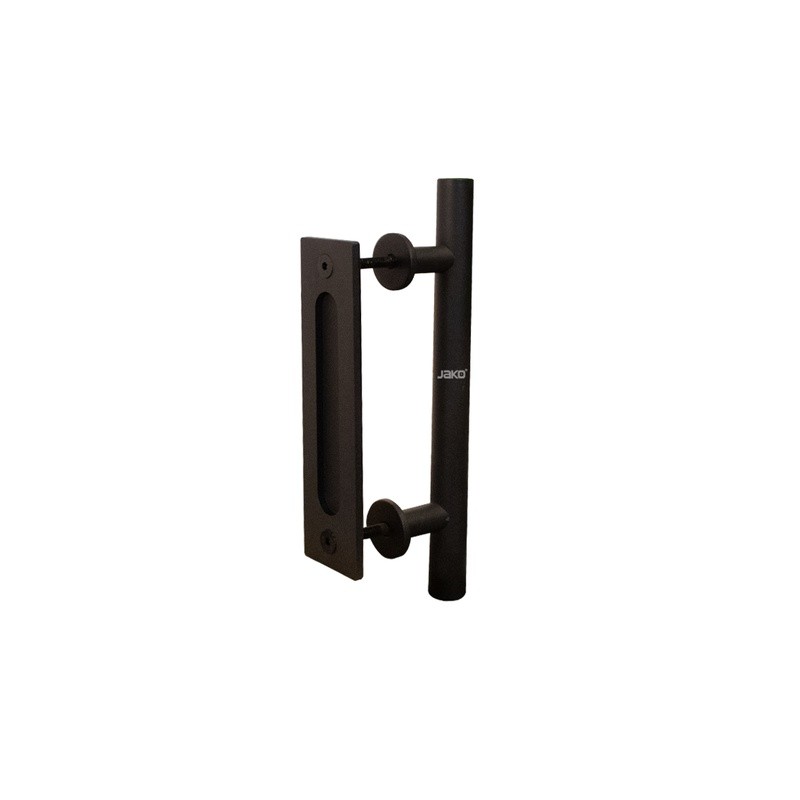 JALADERA CON PLACA PARA PUERTA TIPO GRANERO - HIERRO MOD. JKH06 | www.jako.mx