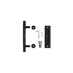 JALADERA CON PLACA PARA PUERTA TIPO GRANERO - HIERRO MOD. JKH06 | www.jako.mx