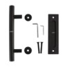JALADERA CON PLACA PARA PUERTA TIPO GRANERO - HIERRO MOD. JKH06 | www.jako.mx