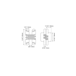 Bisagra Oculta – Acero Inoxidable Mod. BC | Jako Herrajes