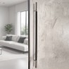 MANILLÓN TIPO H MOLETEADO - SATÍN/NEGRO - 50" - MODULAR - ACERO INOXIDABLE 304 - MOD. L22 (SET) | www.jako.mx