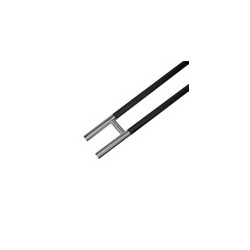 MANILLÓN TIPO H MOLETEADO - SATÍN/NEGRO - 50" - MODULAR - ACERO INOXIDABLE 304 - MOD. L22 (SET) | www.jako.mx