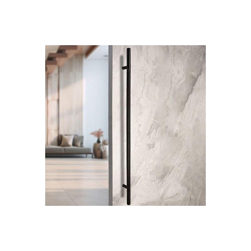 MANILLÓN TIPO H MOLETEADO - NEGRO - LONGITUD 50" - MODULAR - ACERO INOXIDABLE 304 - MOD. L22 (SET) | www.jako.mx