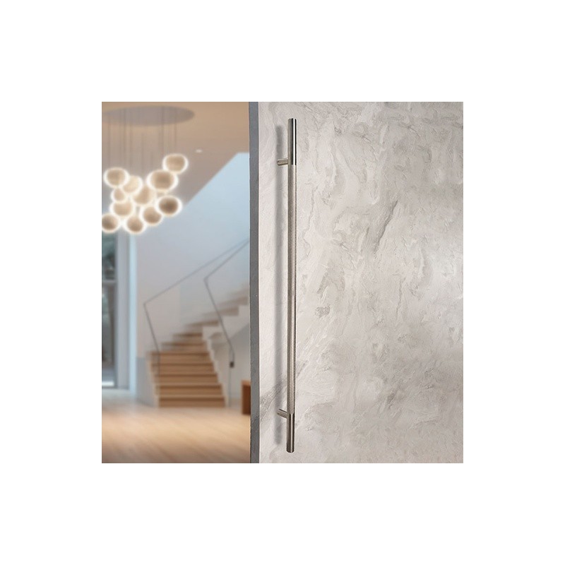 MANILLÓN TIPO H  MOLETEADO - SATÍN - LONGITUD 50" - MODULAR - ACERO INOXIDABLE 304 - MOD. L22 (SET) | www.jako.mx