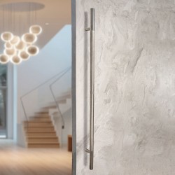 MANILLÓN TIPO H  MOLETEADO - SATÍN - LONGITUD 50" - MODULAR - ACERO INOXIDABLE 304 - MOD. L22 (SET) | www.jako.mx