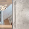 MANILLÓN TIPO H  MOLETEADO - SATÍN - LONGITUD 50" - MODULAR - ACERO INOXIDABLE 304 - MOD. L22 (SET) | www.jako.mx