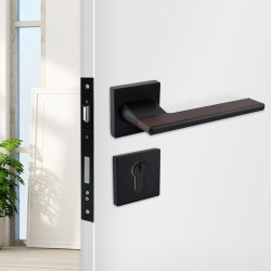 Cerradura VENECIA Negro piel café TUR.MAN.7426CN | Jako Herrajes