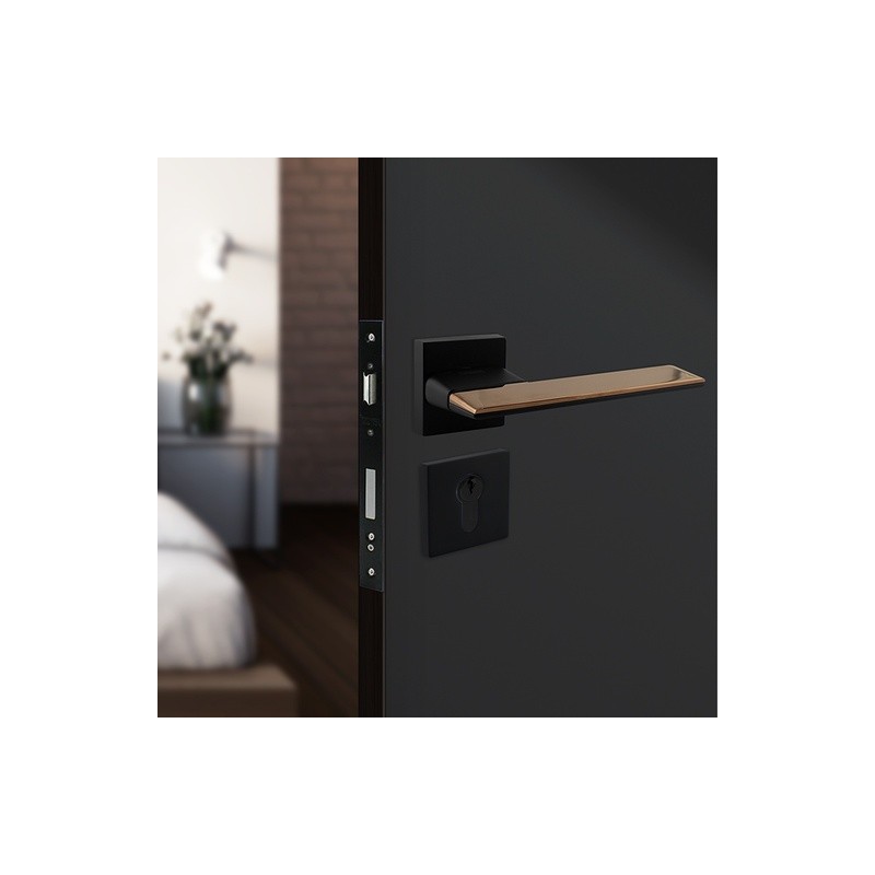 Cerradura Lisboa Negro Oro Rosa Türgriffe | Jako Herrajes